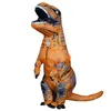 Leveranser Uppblåsbar vuxen T Rex Costume Dinosaur Costumes Bluk Up Fancy Dress Mascot Party Cosplay Costume For Men Women Dino Cartoon Y0827