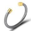 Luksusowa marka Multi Twisted Cable Wire Bangle dla kobiet Moda Złoty Mankiet Mężczyźni Bransoletka Vintage Proste Projektant Pulseiras