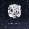 Szjinao Real 100% Loose Moissanite 2ct 7mm D Färg VVS1 Kudde Skär sten för diamantring Smycken med GRA-certifikat