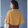 Poncho Donne Imitazione di Lana Del Cappotto Del Capo Solido di Modo Corto Da Sposa Mantello Outwear 2021 Autunno Inverno Della Signora Scialle Kimono Cardigan