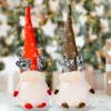 Boże Narodzenie Gnome Dekoracje z lekką Handmade Szwedzki Tomte Plush Scandinavian Elf Dekoracje Wakacje Decor Phjk2109