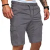 Mens Shorts Cargo pants Men Summer Shorts Casual Solid Pocket Workout Pants Jogger Trousers Plus Size M-XXL