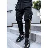 2021 printemps et automne outillage pantalons hommes marée marque stretch multi-poches réfléchissantes droites sport fitness loisirs pantalons de survêtement