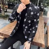 High Quality Luxury Men Blazer Casual Slim Fit Suit Jacket Fashion Flower Print Men Coat Jacket Business Dress Blazers M-5XL 210527