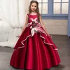 2021 sommer Retro Abend Teenager Kinder Kleider Für Mädchen Kinder Kostüm PrincGirl Party Hochzeit DrEmbroidery 14 Jahr X0803