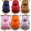 Abbigliamento per cani Pullover per animali domestici Addensare Tenere al caldo Felpa con cappuccio tascabile per cuccioli Animali domestici Pullover spazzolato con cappuccio Autunno Inverno Scalda forniture BH5472 WLY