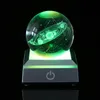 Articles de nouveauté 60cm / 80cm K9 Système solaire en cristal Planète Globe 3D Boule de soleil gravée au laser avec interrupteur tactile Base de lumière LED Astronomie