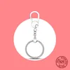 Simple 925 Sterling Silver Moment Key Ring Small Bag Charm Holder Fit Charm For Women Jewelry Making Gift248q9041704