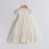 Été dentelle princesse fille robe maille tulle robe de soirée filles fleur broderie robe de mariée enfants tenue décontractée robe infantil Q0716