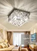 Contemporary Square Crystal Ceiling Light K9 Crystal Lamp Luxury LED Crystal Light for Living Room Bedroom