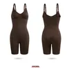 Korsett Kvinnor Seamless Full Body Tummy Shaper Control Bodysuit Baklösa Slimming Shapewear 072001
