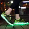 Enfants LED USB Glowing Light Up Chaussures de tennis pour tout-petit bébé garçon fille enfants baskets lumineuses enfants garçons filles chaussures de sport 211022