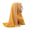 Kwaliteit Moslim Womens Wear Premium Chiffon Hijab Rectangle Headwrap Sjaal Shinny Kleurrijke Rhinestones Party Wedding Headscarf