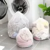 Sacs de lavage de linge à cordon, 6 pièces, 4 tailles, filet de Protection pour vêtements, Machine à laver, soins de nettoyage spéciaux pour sous-vêtements en Polyester