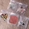 20 stks / partij Transparante PVC Sieraden Pouches Tassen Clear Anti-oxidatie Zip Lock Earring Hanger Ketting Armband Storage Houder