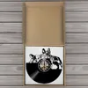 Bouledogue Français Disque Vinyle Horloge Murale Design Moderne Animal Pet Shop Décor Chiot Horloge Murale Relogio De Parede Bulldog Amant Cadeau 210325