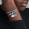 100% 925 Sterling Silver Mother & Son Heart Split Dangle Charms Fit Original European Charm Bracelet Fashion Women DIY Jewelry Acc2330