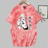 Jujutsu Kaisen Itadori Anime T-shirt Mode manches courtes O-cou Casual Tie Dye Uniex Tissus Y0809