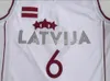 Кристапс Порзингис # 6 Латвийская сборная по баскетболу сшитая майка для мужчин и женщин молодежная баскетбольная майка XS-6XL