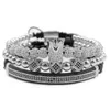3pcs/set Men Bracelet jewelry crown charms Macrame beads Bracelets Braiding Man Luxury Jewelry for women bracelet GC146