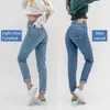 LucinyOyo jean mulher mãe jeans calças boyfriend jeans para mulheres com cintura alta push up tamanho grande ladies jeans denim 5xl 210623