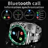 AW12 Smart Watch Full Touch 320mAh ROM 256MB Rostfritt stål Bluetooth Call Custom Dial Multi Sports Clock Fitness Tracker Armband Smartwatch Herr Dam Android IOS