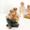 Nordic Style Love Family Figurines Resin Miniacture Mamma Dad och Barn Hem Dekoration Tillbehör Happy Time Christmas Gifts 210924