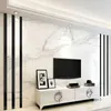 20pcs lignes simples acryliques 3D stickers muraux bricolage fond miroir bandes plafond taille ligne salon salle à manger art décor à la maison 210929
