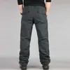 Pantaloni casual in pile spesso invernale da uomo in cotone tattico militare Baggy Cargo doppio strato più pantaloni termici caldi in velluto 210715