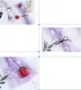 2000 pcs / lote Rose Flower Decoração Saco de Embalagem Plástico Buquê Transparente Bagagem Saco Atacado