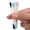 200PCS/Box Double Head Cotton Swab Bamboo Sticks Cotton Swab Disposable Buds Cotton For Beauty Makeup Nose Ears Cleaning