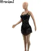 Toptan Öğe Dantel Elbise Siyah Kolsuz Yüksek Bel Sling Seksi Backless Mini Yaz Parti Kulübü Gece Kadın Moda 210513