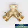 Trädgårdsslang Y Ventilkontakter Mässingsslang Splitter Brass Y Ventil Vatten Garden Slang Adapter 2 Way Y Ventil Presure Washer Fabrikspris Expert Design Kvalitet Senaste