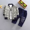 Baby Boys Primavera Outono Roupas Conjunto Infantil Hoodies Recém-nascidos Bebês Jogging Set Bebe Outfit para Meninos Roupas G1023