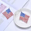 Kolczyki flagi amerykańskiej dla kobiet Patriotyczna Niepodległość Dzień 4 lipca Drop Dangle Hook Kolczyki Modna Biżuteria Q07094316930