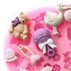 Baby, Car, Bear, Silicone Baking Fondant Chocolate Molds DIY Cake Resin Mold For Pastry Cup Cake Decorating Kitchen Tools 20220117 Q2