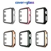 2 i 1 skyddsfall t￤cker med h￤rdat glasfilm f￶r Apple Watch 8 Ultra 49mm Series 7 6 SE 5 41mm 45mm 44mm 40mm Fit IWatch 4 3 38mm 42mm Shock Proof Protector Case