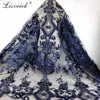 1YARD DIY Handgjorda Tulle Lace Fabrics Sequins Broderade Afrikanska Franska Lace For Wedding / Evening / Party Dress Cheongsam 210702