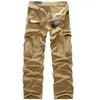 Heren lente leger tactische baggy militaire broek multi-pocket wassen losse lading mannelijke casual algemene plus maat 40 210715