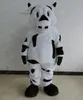 Costume de mascotte de vache laitière blanche d'Halloween de haute qualité personnaliser le personnage de thème d'Animal en peluche de dessin animé taille adulte déguisement de carnaval de Noël