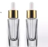 Factory Price 15ml cosmetic glass serum droppers bottles clear 15 ml small-glass oil bottle RRF12976