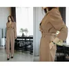 High quality Formal Office Women Suits Autumn Double-breasted Notched Work Coat + Fashion High waist OL Pants Formal 2 Pcs Set 210518