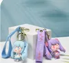 Sangles de téléphone portable Charms 20pcs Anime girl pvc porte-clés sac mignon pendentif en plastique souple 3D poupée
