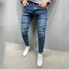 Men's Jeans 2021 Summer Slim-fit Tapered Denim Men Plus Size Casual High Quality Jean Brand Clothing Fashion Solid Color