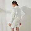 ウィクラレディースコットンスウェットシャツ固体緩い長袖スプリングカジュアルすべてのマッチパーカー女性ファッショントップス210927