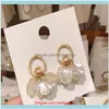 & Chandelier Jewelry Vintage Gold Color Multi Pieces Acrylic Shell Dangle Earrings For Women Fashion Statement Earring Drop Delivery 2021 Nh
