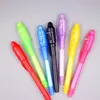 Highlighters 1 sztuk Magia 2 w 1 UV Czarne światło Combo Creative Papetery Invisible Ink Pen School School Rysunek Losowy kolor