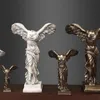 Старинные абстрактные богини статуи статуи смолы украшения дома украшения победа богиня фигурка скульптура ангела крылья миниатюрная модель 210329