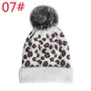 Luipard-print Wollen Jacquard Knit Cap Wol Cap