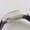Watch d'usine Automatique 33 mm montres Lady Eta 2824 Pave Full Diamond Case Sapphire 100 XL Montres White Women Wrist Wrists Wrist